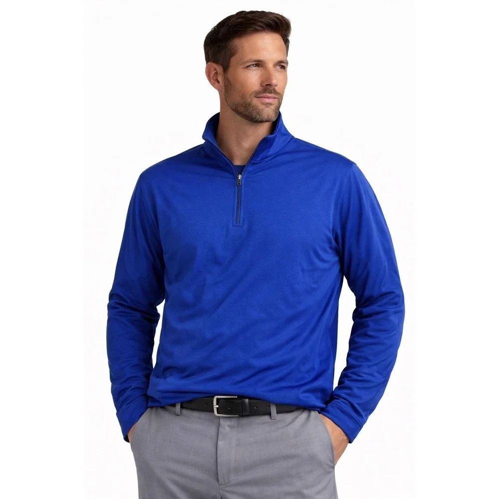 Polo Ralph Lauren Performance Quarter Zip Sweater Mens XLarge Blue Pullover Golf